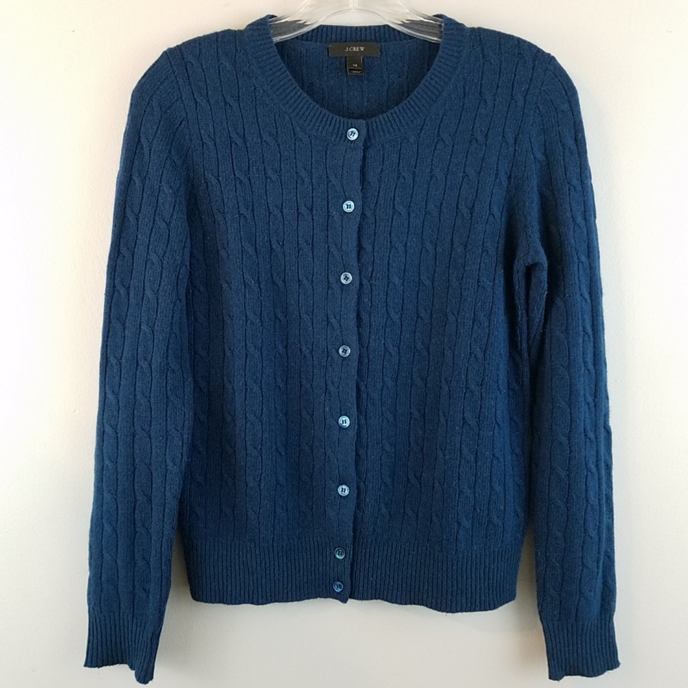 J. Crew Cambridge Cable Knit Cardigan Sweater XS